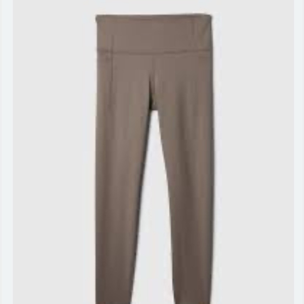 ATHLETA GIRL STASH YOUR TREASURES TIGHT Brown Taupe Leggings XL 14 nylon spandex